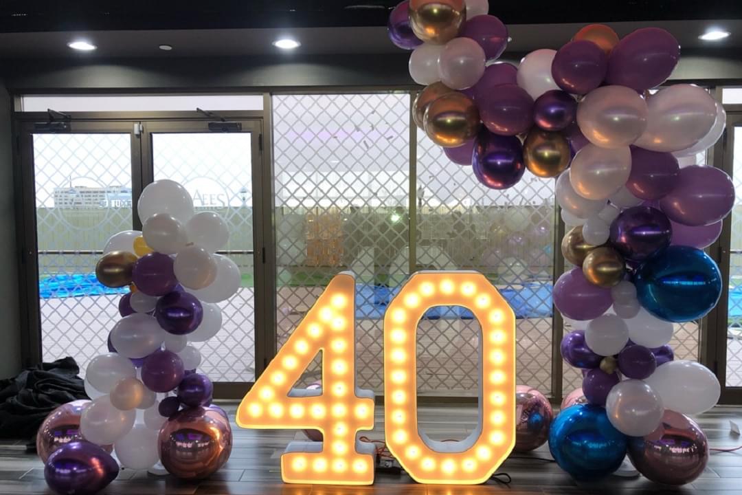 Marquee Numbers with Lights Rental